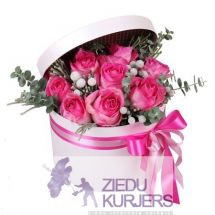Ziedu kaste nr3: Букет из роз нр3: Flower box 3. шт. 55.00 €
